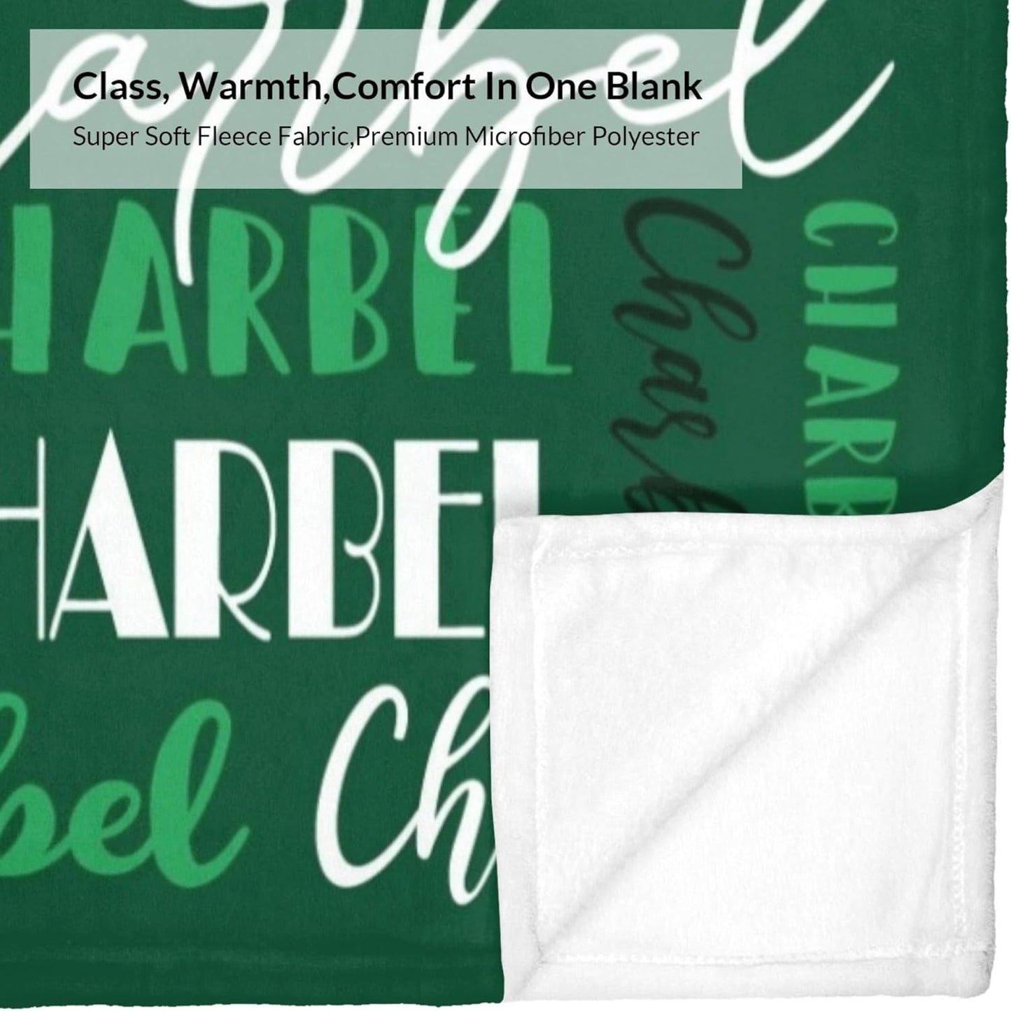 Name Blanket Personalized Blanket for Adult Kids Flannel Customize Throw Blanket Custom (Color 19, 40 x 50 Inches)