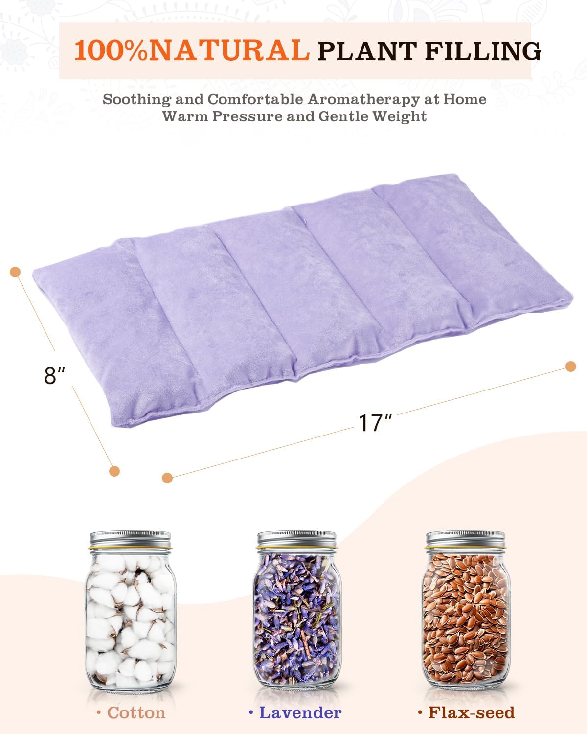 Small Microwave Heating Pad for Neck and Shoulder, Microwavable Versatile Cold/Heated Muscle Ache, Soothing Fatigue Wrap for Back Pain and More, Moist Heat Pad Warm Compress (8x17 inch)