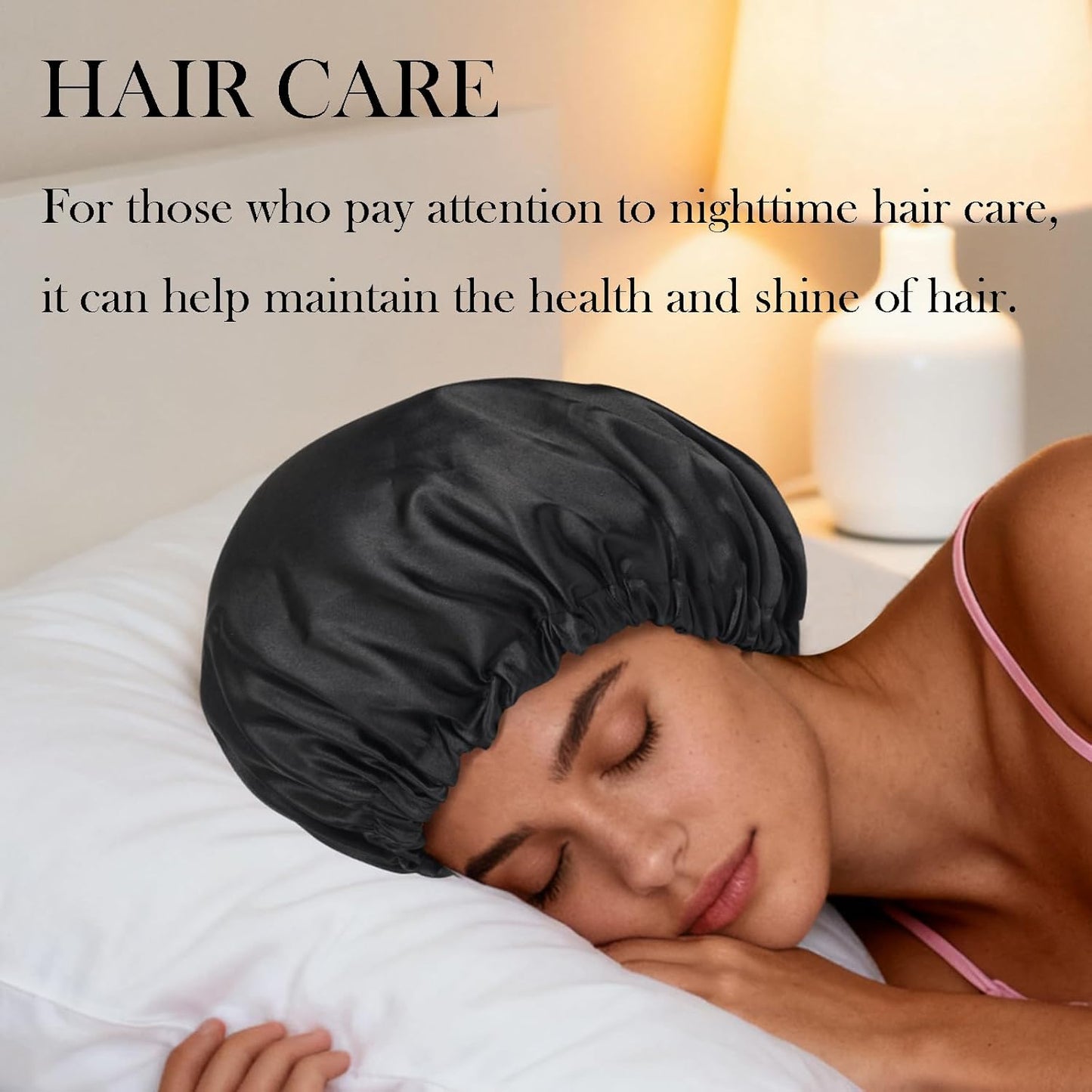 Satin Bonnet Double Layer Silk Bonnet for Sleeping Women Hair Care for Natural Curly