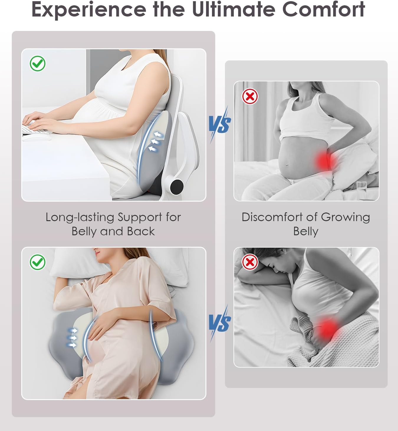 Pregnancy Pillows for Sleeping, Memory Foam Maternity Pillow Support for Back Belly HIPS, Adjustable Travel Wedge Pillow for Pregnant Women, Side Spleeping Pregnant Pillows with Cooling Pillowcase