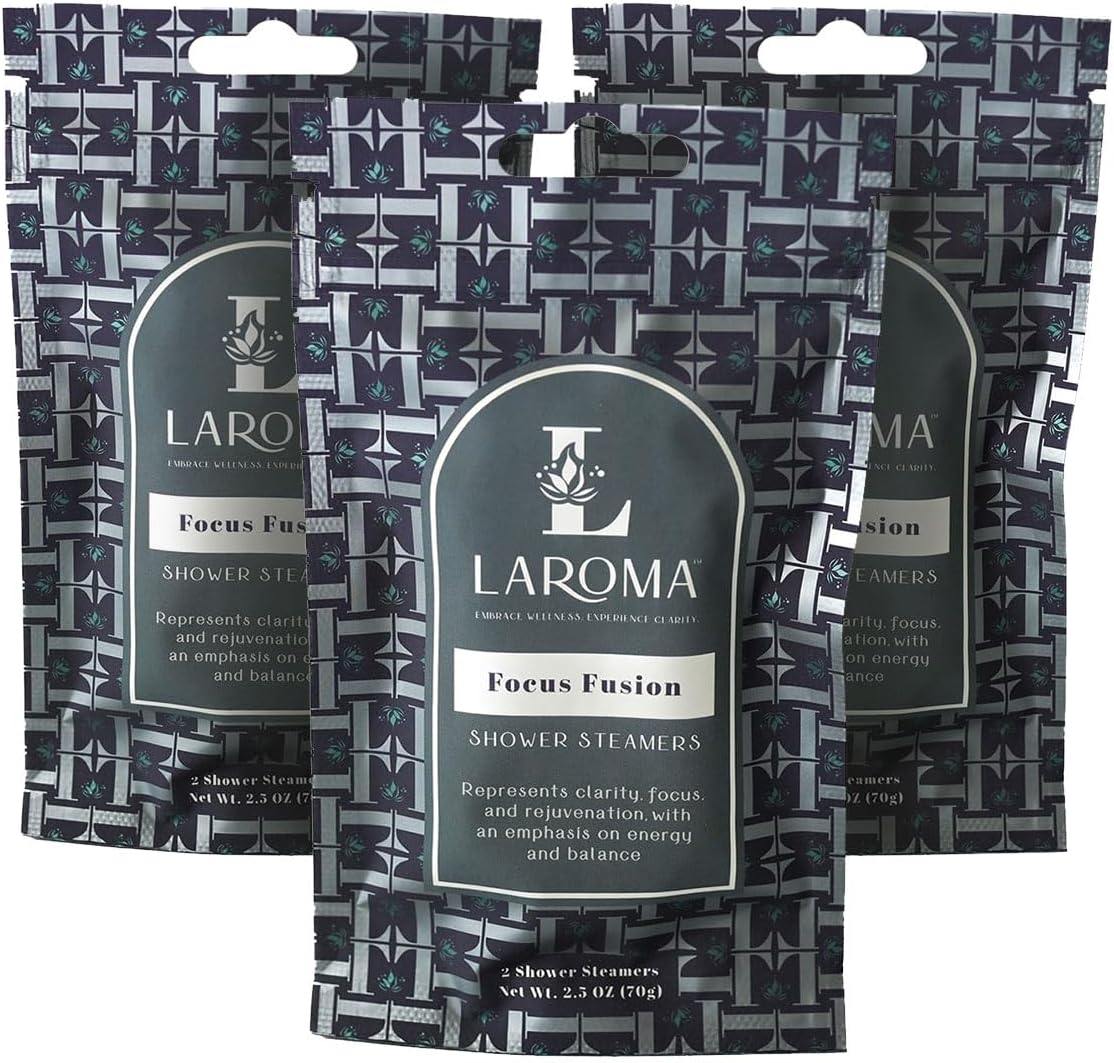 Laroma Shower Steamers, Hand-crafted in the USA, Focus Fusion, 6 Steamers