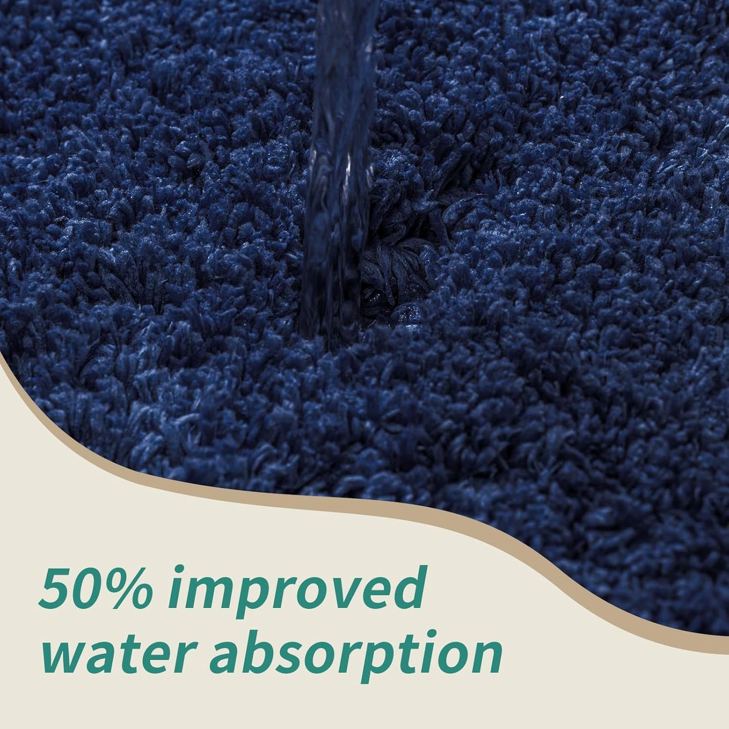 Bathroom Runner Rug 24x70 Navy Non Slip Fluffy Long Bath Mat for Bathroom Floor Washable Plush Luxury Bath Rug for Tub Absorbent Shower Sink Mat Bedside Rug