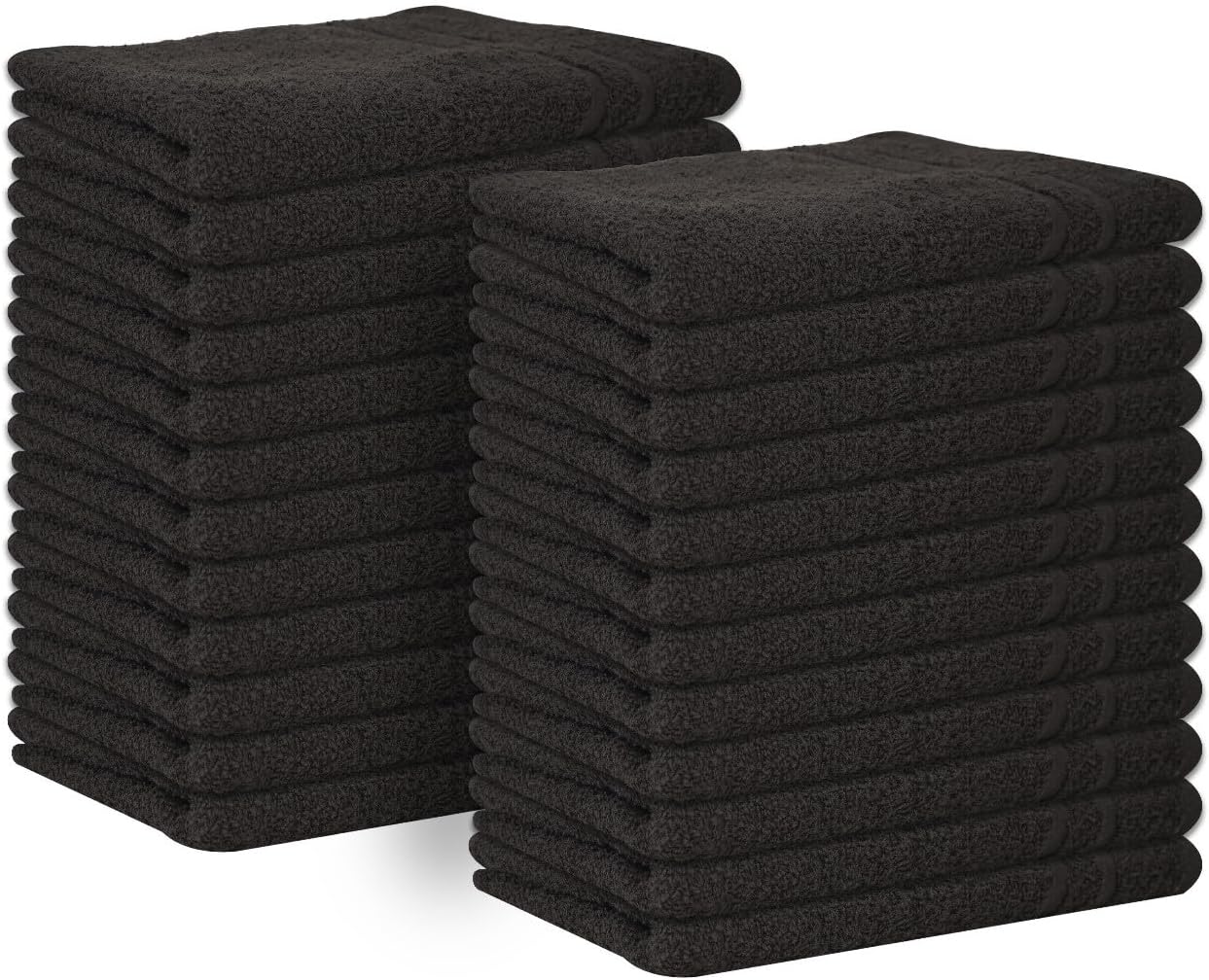 Premium 100% Cotton Hand Towels – Pack of 24, 16x27 Inch – Quick-Dry, Highly Absorbent Salon Towels for Hair Care, Gym, Spa & Bathroom – Charcoal Grey