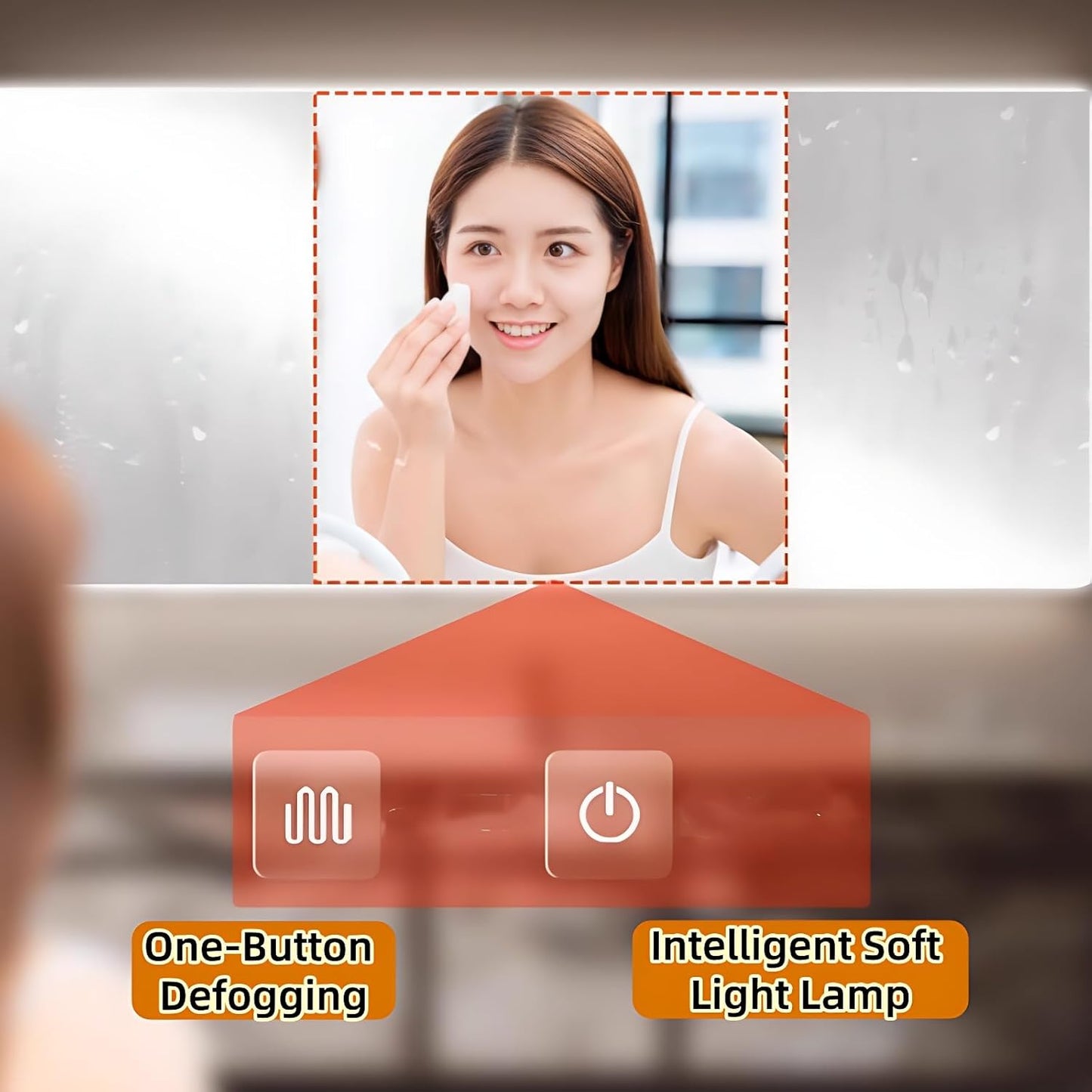 64in Bathroom Vanities Set - Bathroom Vanity with Sink, Tall Storage, Smart Defogging Mirror, Integrated Sink & 2 Large Drawer | Floating Cabinet