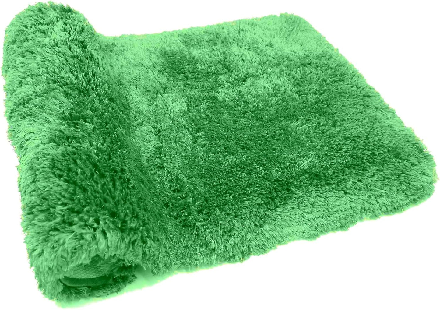 FIFU Bathroom Rugs 20" W x 32" L, Bath Mat for Bathroom, Bedroom, Laundry Room & Kitchen, Non-Slip Rubber Latex Backing, Extra Soft and Absorbent Microfiber Carpet, Machine Washable Rug, Green