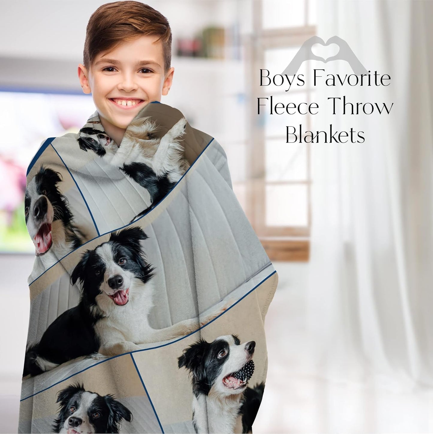 Ships Next Day, Custom Blanket with Picture - Printed in USA, Personalized Photo Blanket (Fleece – 50x60)