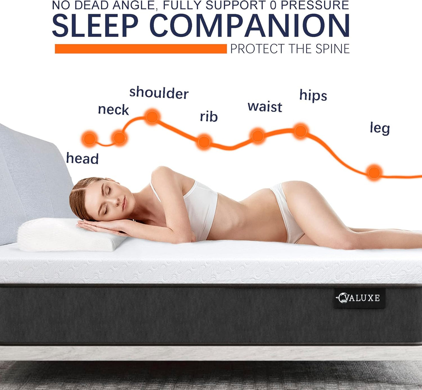 VALUXE 3 Inch Gel Memory Foam Mattress Topper California King Size High Density Cooling Pad Pressure Relief Bed Topper (with Removable & Washable Bamboo Cover)
