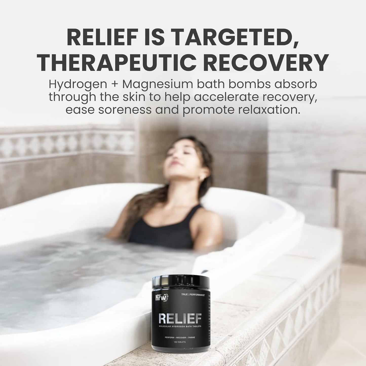 New Relief Hydrogen Bath Bomb Tablets: Relax Muscles, Soothe Discomfort, and Recover Naturally – Magnesium Hydrogen Soak (180 Tablets)