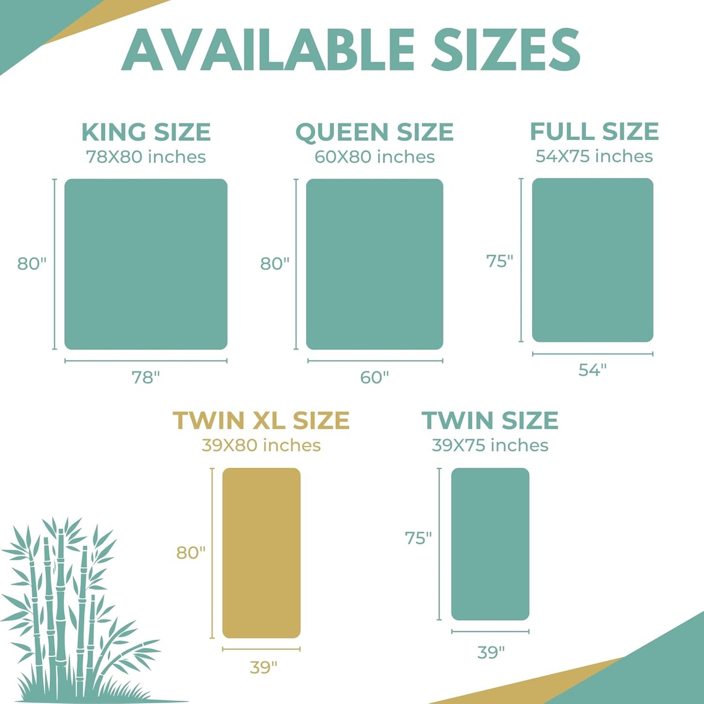 Twin XL Size 39x80” Premium Bamboo Waterproof Mattress Protector, 100% Viscose from Bamboo, Hypoallergenic, Cooling Mattress Pad Cover, Soft & Breathable Fitted Sheet Style up to 18" Deep - Rest Line