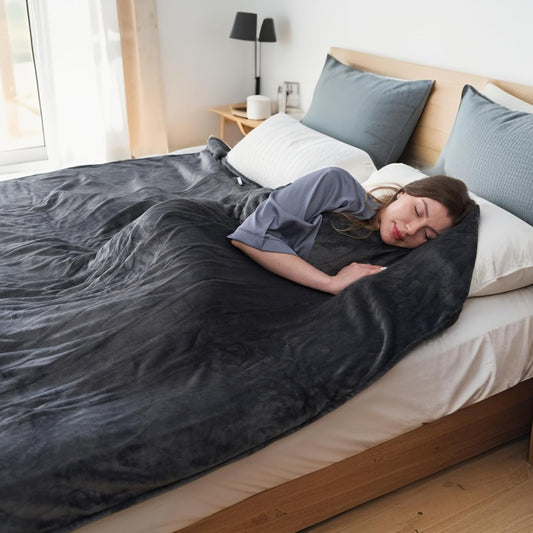 Electric Heated Blanket Twin Size 62”x84”,Soft Warmth Cozy with 5 Heating Settings 10 Hours Auto-Off, One Touch Operation, Machine Washable, Dark Gray
