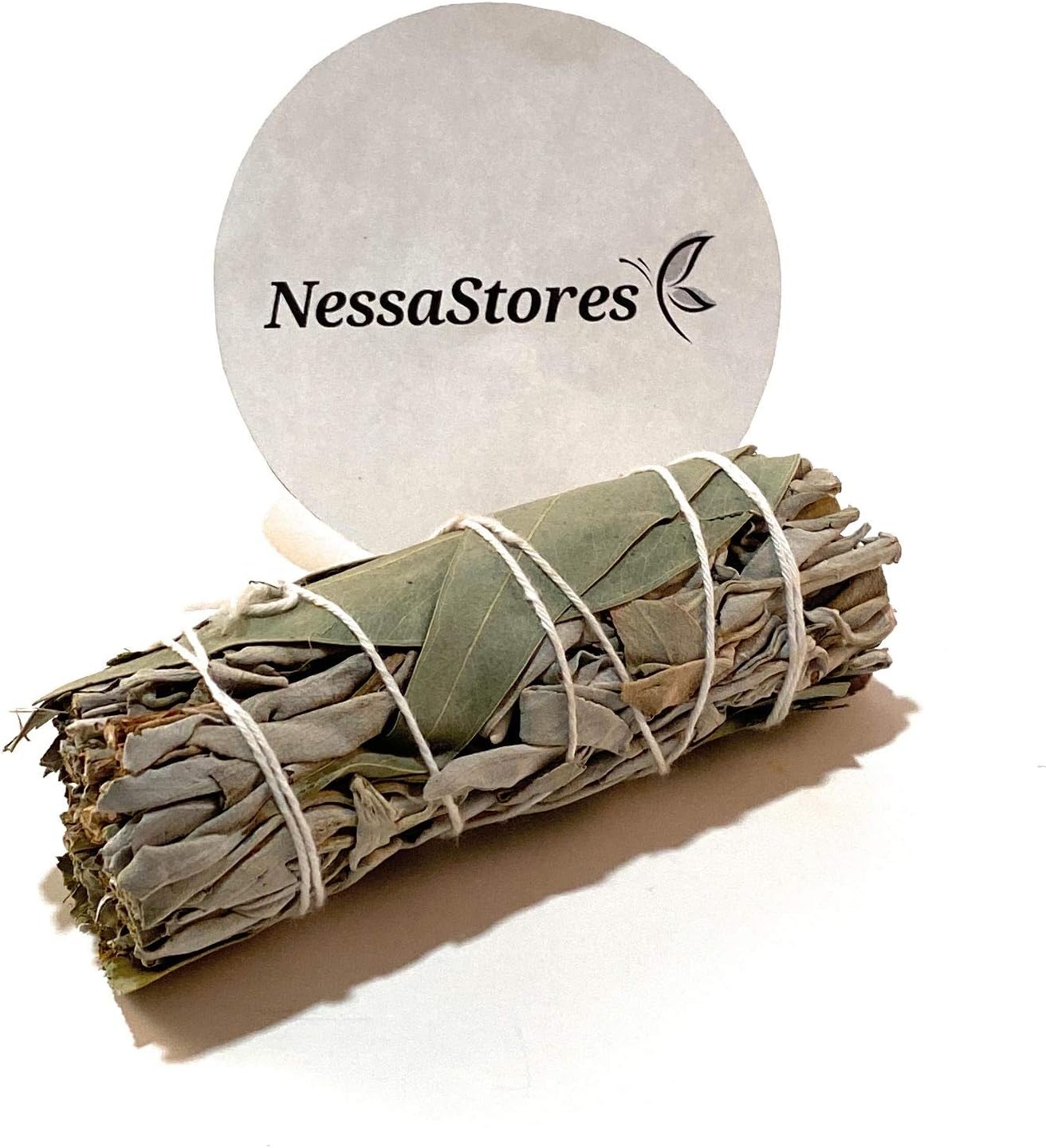 NessaStores - California White Sage + Eucalyptus Smudge Stick 4" Bundle #JC-167 (18 pcs)