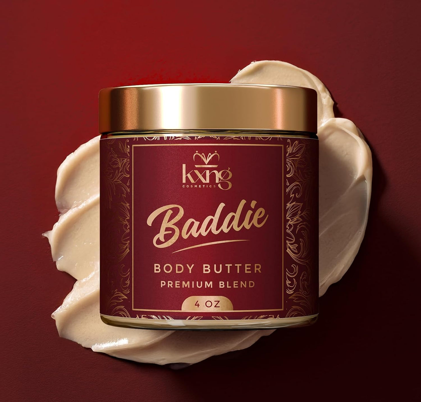 KXNG Luxurious Body Cream, Whipped Shea Butter Moisturizer, Nourishing Hydration for Soft, Glowing Skin, Unisex, Cruelty-Free