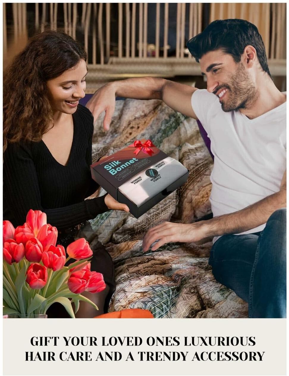 100% Mulberry Silk Bonnet for Sleeping Women with Curly Hair – Alternative to Double Layer Satin Bonnet with Tie Band