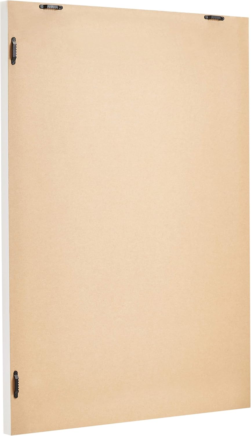 Amazon Basics Rectangular Wall Mount Mirror 20" x 28", Standard Trim, White