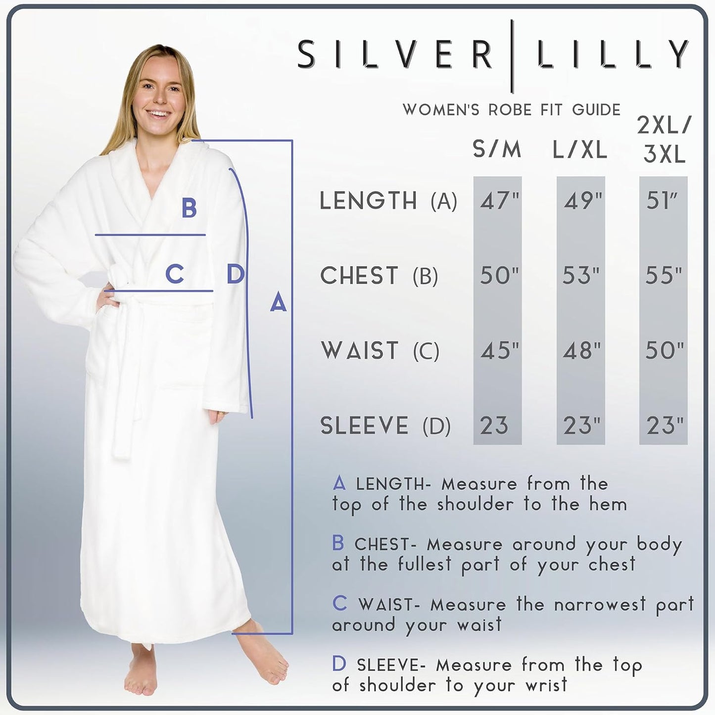 Womens Plush Fleece Bath Robe, Fluffy Long Bathrobe, Great Gift for Mother's Day, Grandma, Daughter, Sister, Wife, Friend