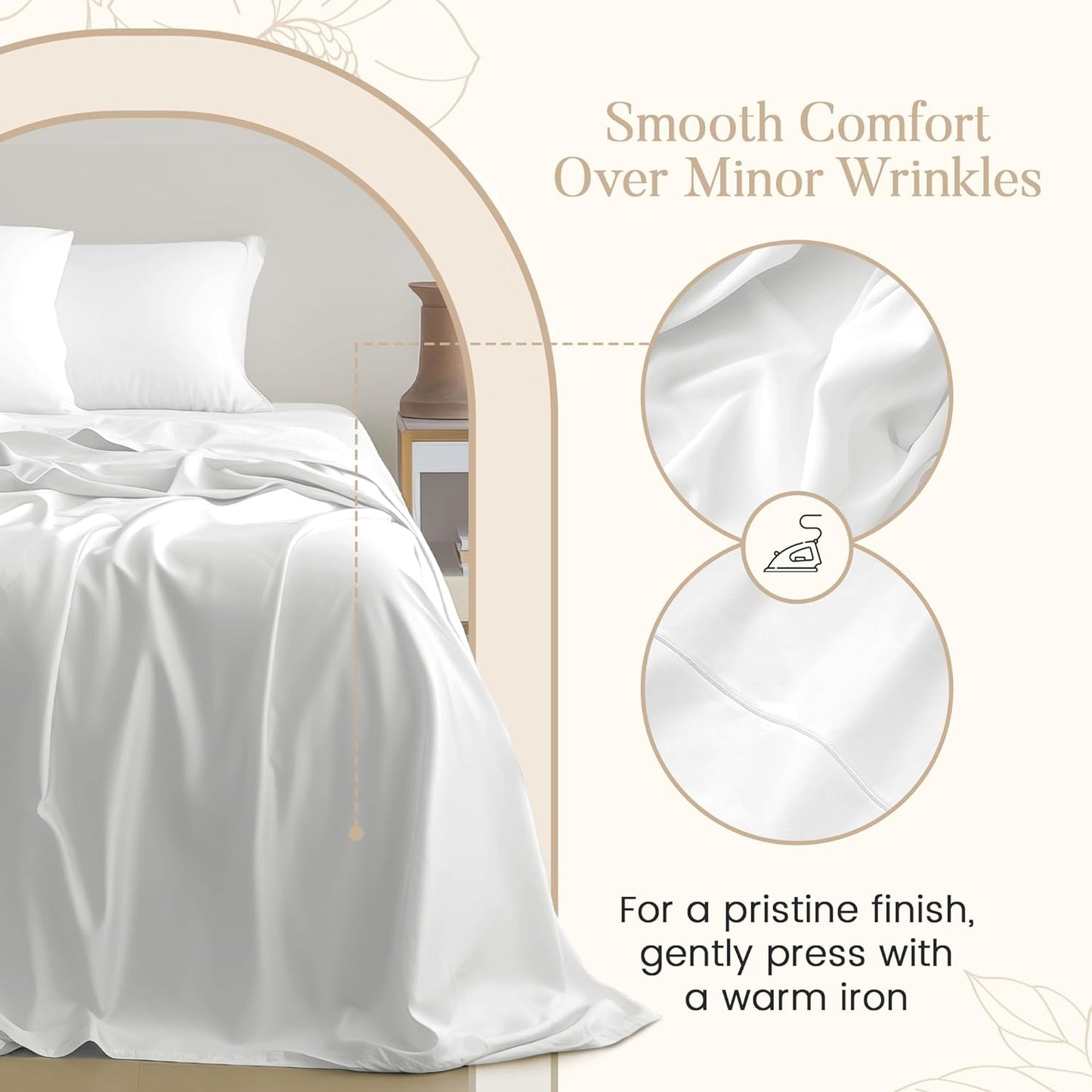 CHATEAU HOME COLLECTION 100% Cotton Bed Sheets Twin Size Sheet Set, 15" Deep Pocket Sheets, No Pilling & Shrinkage Machine Washabe Fade Resistant Luxury Hotel Sheets- Semolina