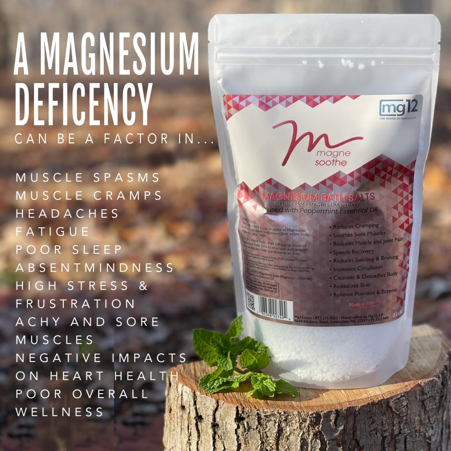 5.5lb MagneSoothe Peppermint Magnesium Bath Salt