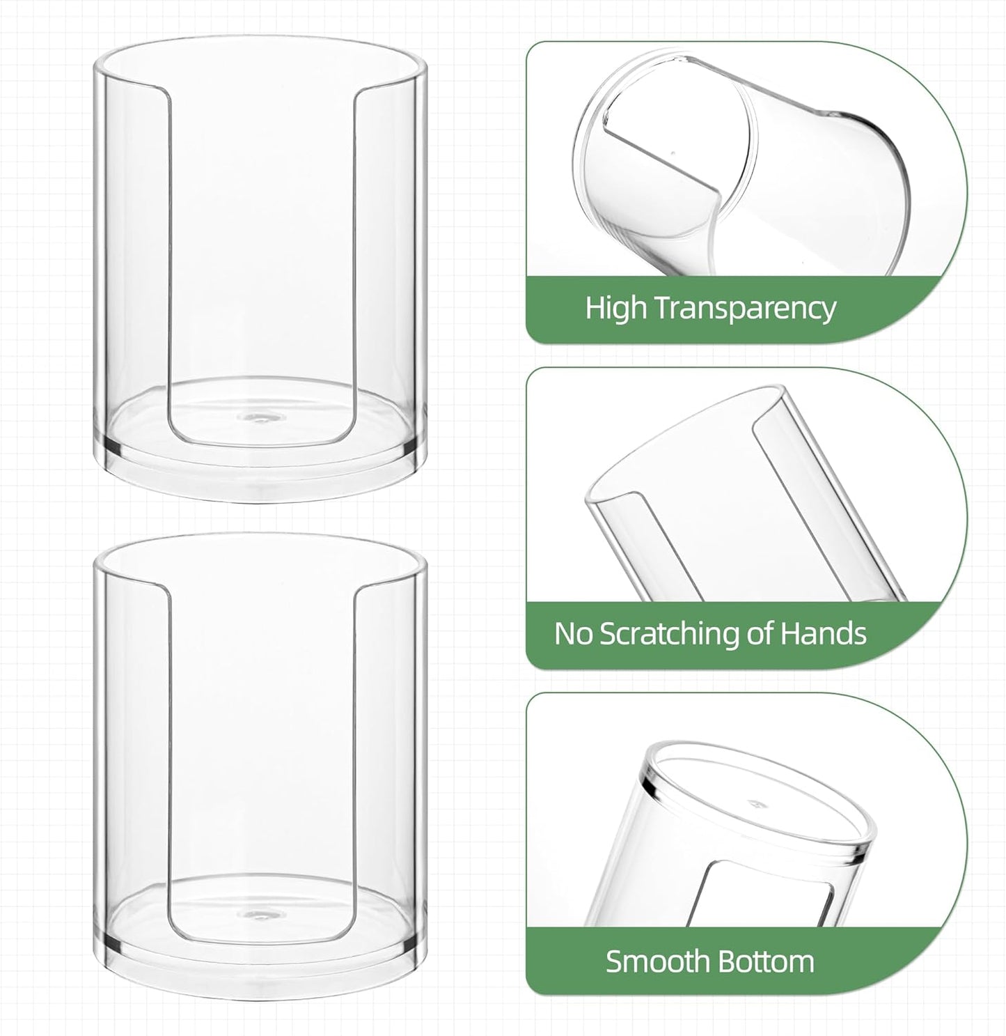 2 Pack Mouthwash Cups Holder,Bathroom Cup Dispenser,Small Disposable Paper Cup Tray for Bathroom Sink Counter