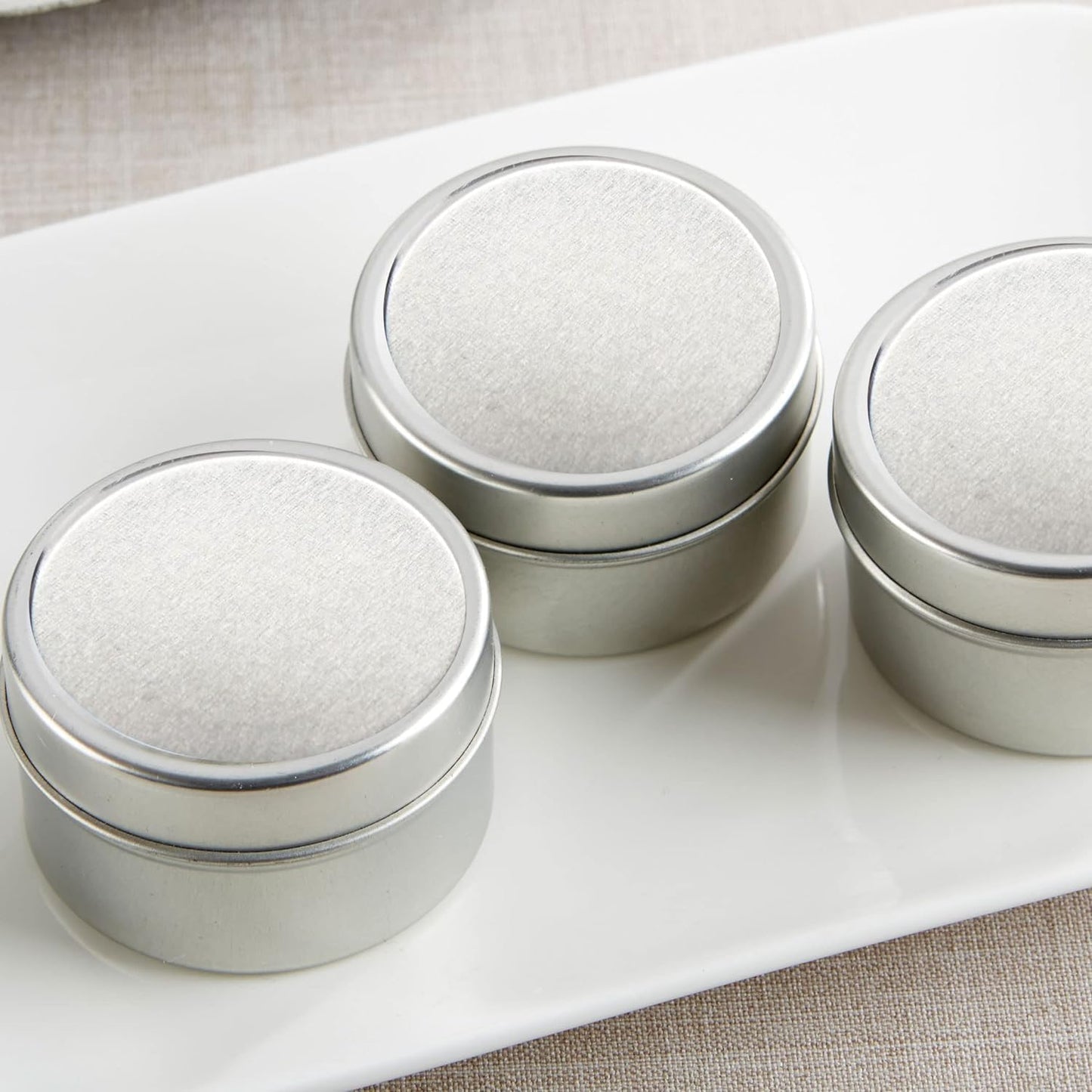 Kate Aspen Travel Size Vanilla Scented Candle Tins With Lids - Mini Candles Bulk - Wedding Favors for Guests, Bridal Shower Gifts, Party Favors Adults, Bridesmaids Gifts