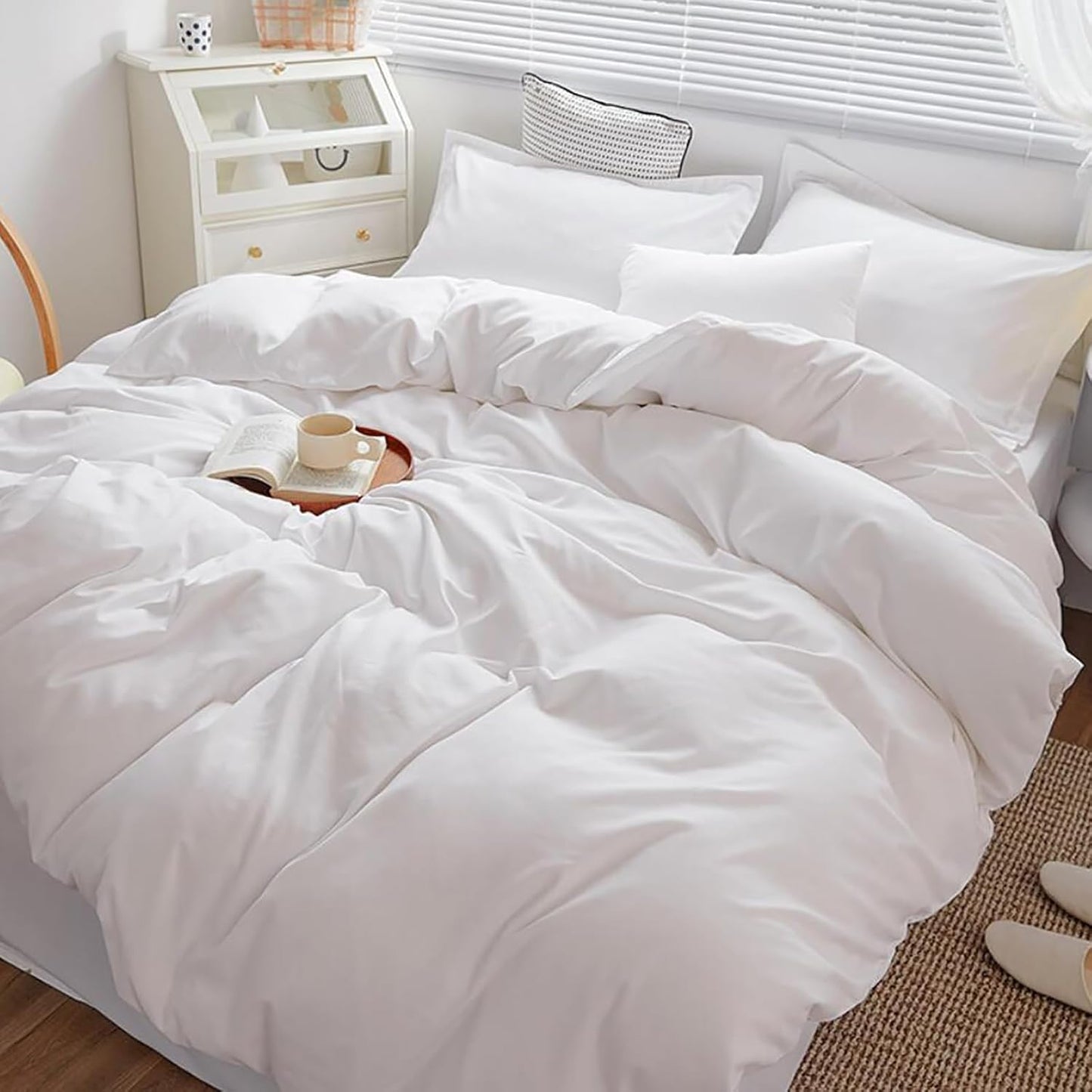 White Comforter Cal King Plain White Bedding Comforter Set California King Solid Color Plain Solid Blanket Quilts Cozy Durable Soft Modern Bedding Comforter Sets Women Men