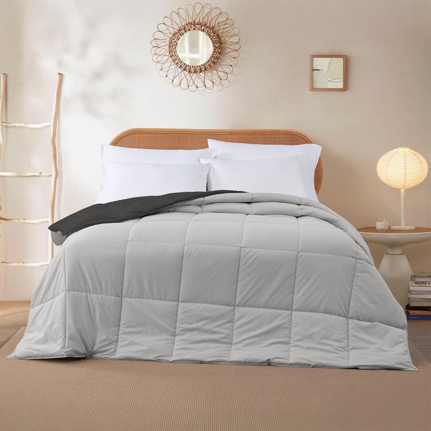 Modern Threads Down Alternative Reversible Comforter Dark Gray/Gray Twin