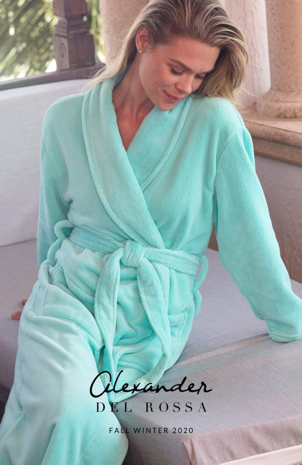 Alexander Del Rossa Plush Robe for Women, Long Fleece Winter Bath Robe, Plus Size