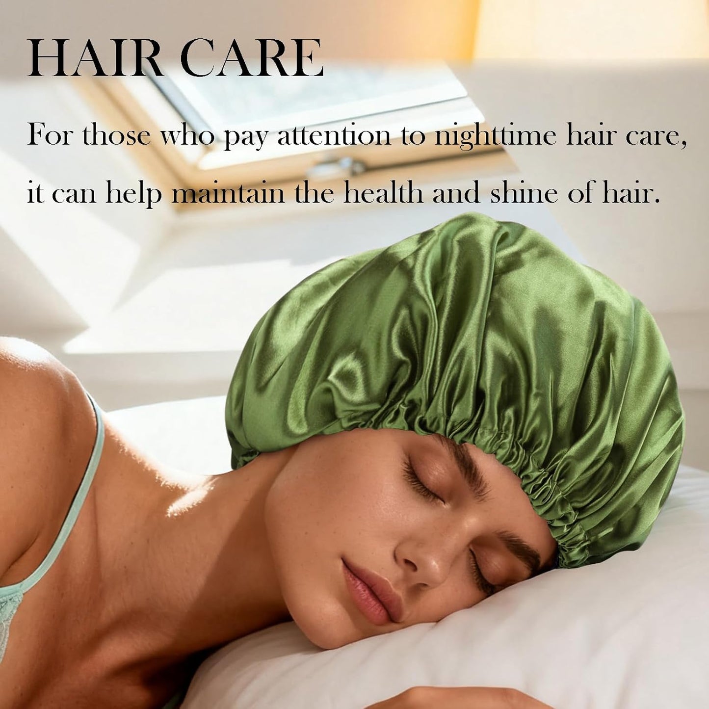 Satin Bonnet Double Layer Silk Bonnet for Sleeping Women Hair Care for Natural Curly