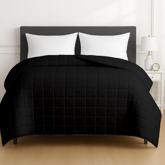 HomeSmart 30lbs Black Weighted Blanket Queen Size - Premium Ultra Soft Fabric - Heavy Blanket
