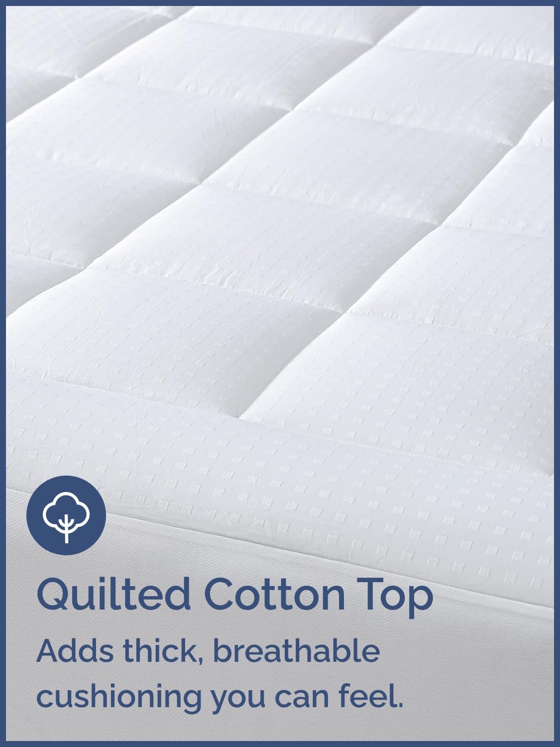 Mattress Pad Twin Size – Quilted Fitted Mattress Protector – Cotton Pillow Top Cover w/ 8-16" Deep Pockets – Thick, Comfy & Plush – Cooling, Breathable & Noiseless – Machine Washable – 39 x 75 (White)