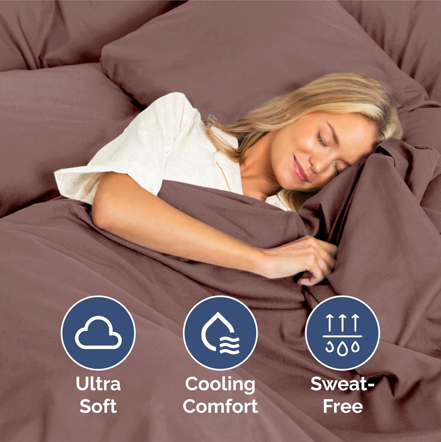 Split King Size 5 Piece Sheet Set - Extra Soft, Breathable & Cooling Sheets - Hotel Luxury Durable Bed Sheets for Women & Men - Deep Pockets, Easy-Fit & Wrinkle-Free Sheets - Clay Oeko-Tex Bed Sheets