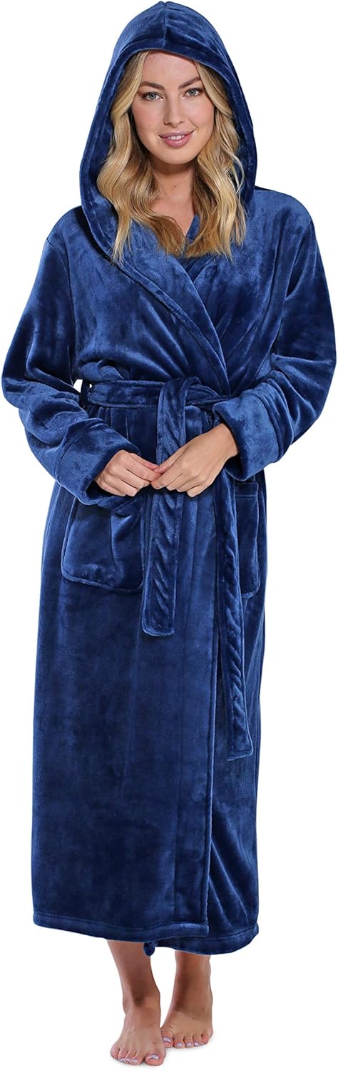 Turquaz Oversize Plush Robes For Women, Soft Warm Fleece Bathrobe for Women
