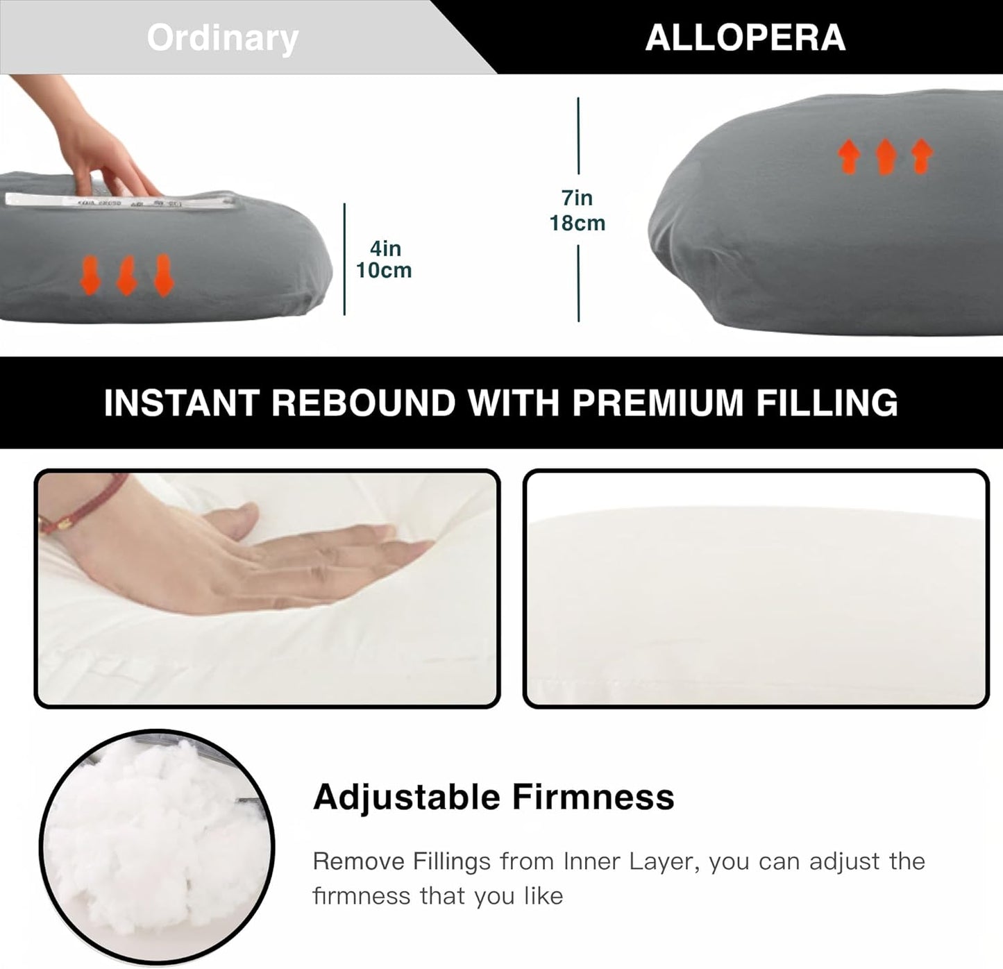 ALLOPERA Pregnancy Pillow, Full Body Maternity Pillow 57 inch, with Removable Washable Cover - Sleep Support for Legs, Back, Neck, Shoulder, HIPS, Belly for Pregnent Women, Velvet (Coal-Black)