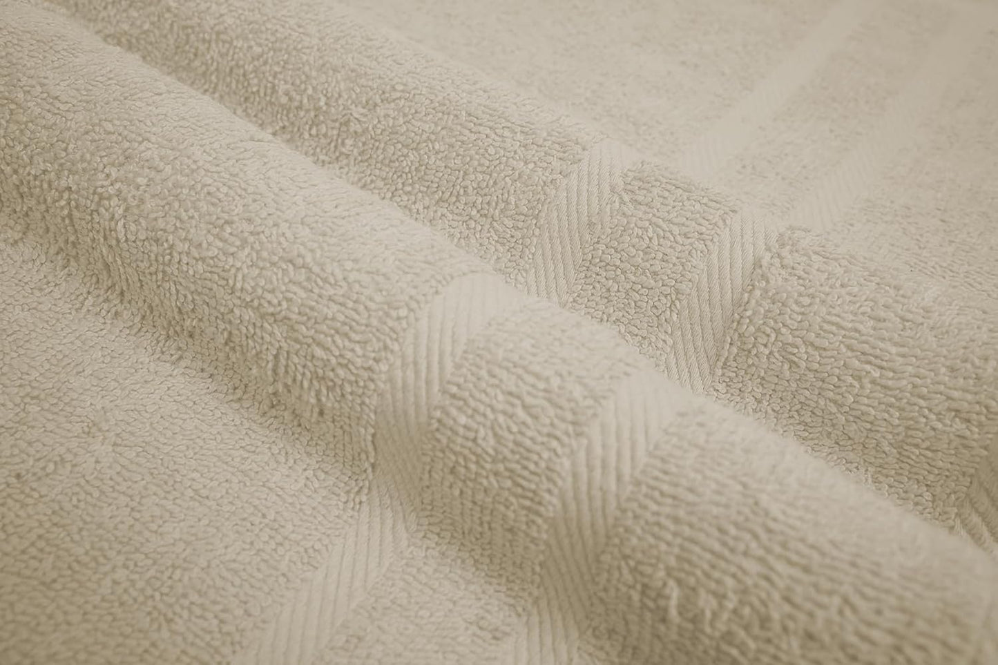 Looperry 6 Pack Small Bath Towel Set - 100% Cotton 23x46 Shower Towels in 450 GSM. Lightweight & Absorbent Quick Dry Gym Towel for Showering, Pet Drying, Spas & Salons. Terry Ringspun Towels (Beige)
