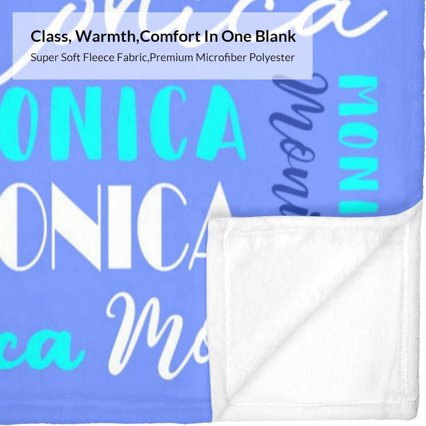 Name Blanket Personalized Blanket for Adult Kids Flannel Customize Throw Blanket Custom (Color 26, 60 x 80 Inches)