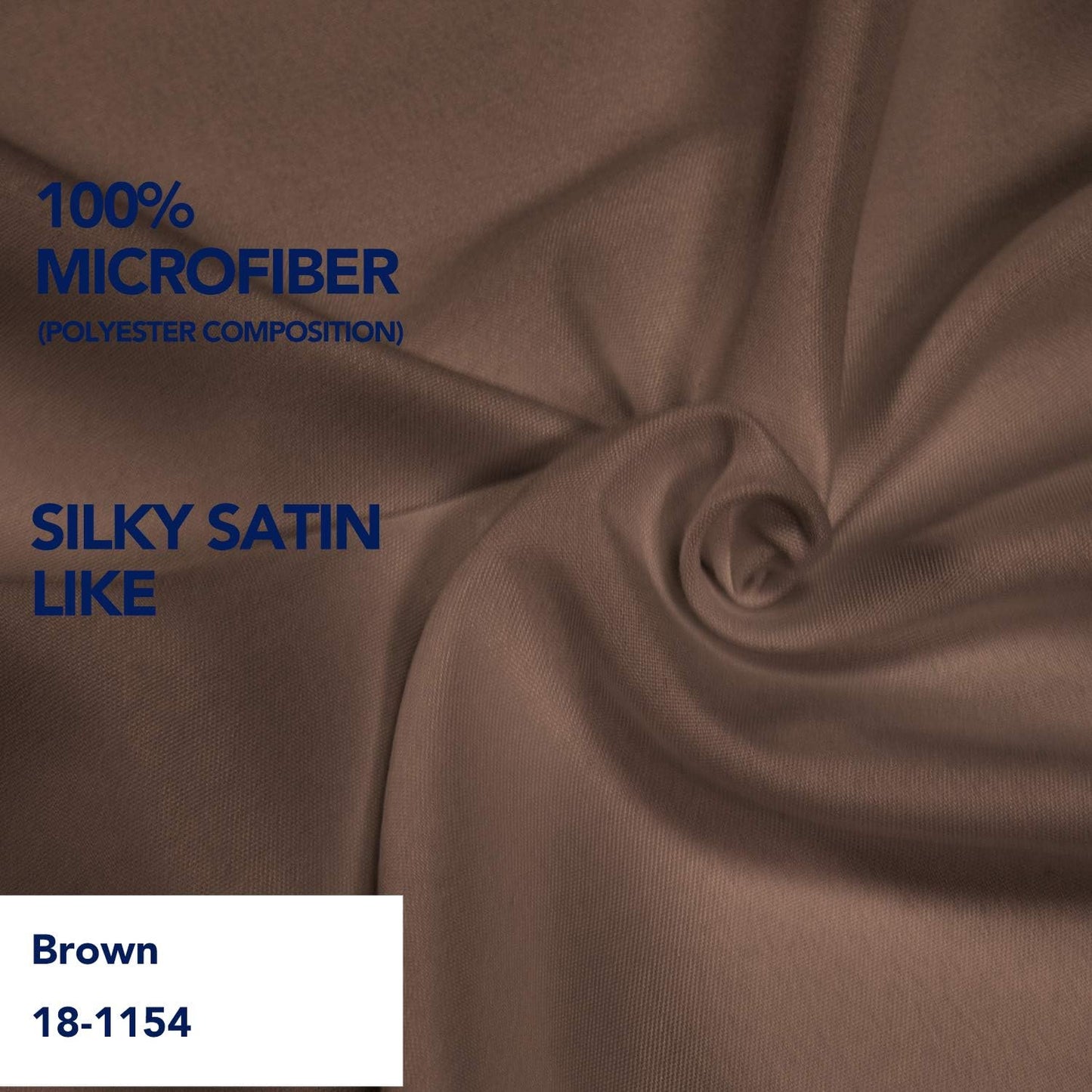 PureFit Wrap Around Ruffled Bed Skirt with Adjustable Elastic Belt - 18 Inch Drop Easy to Put On, Wrinkle Free Bedskirt Dust Ruffles, Bed Frame Cover for Queen, King and C-King Size Beds, Brown