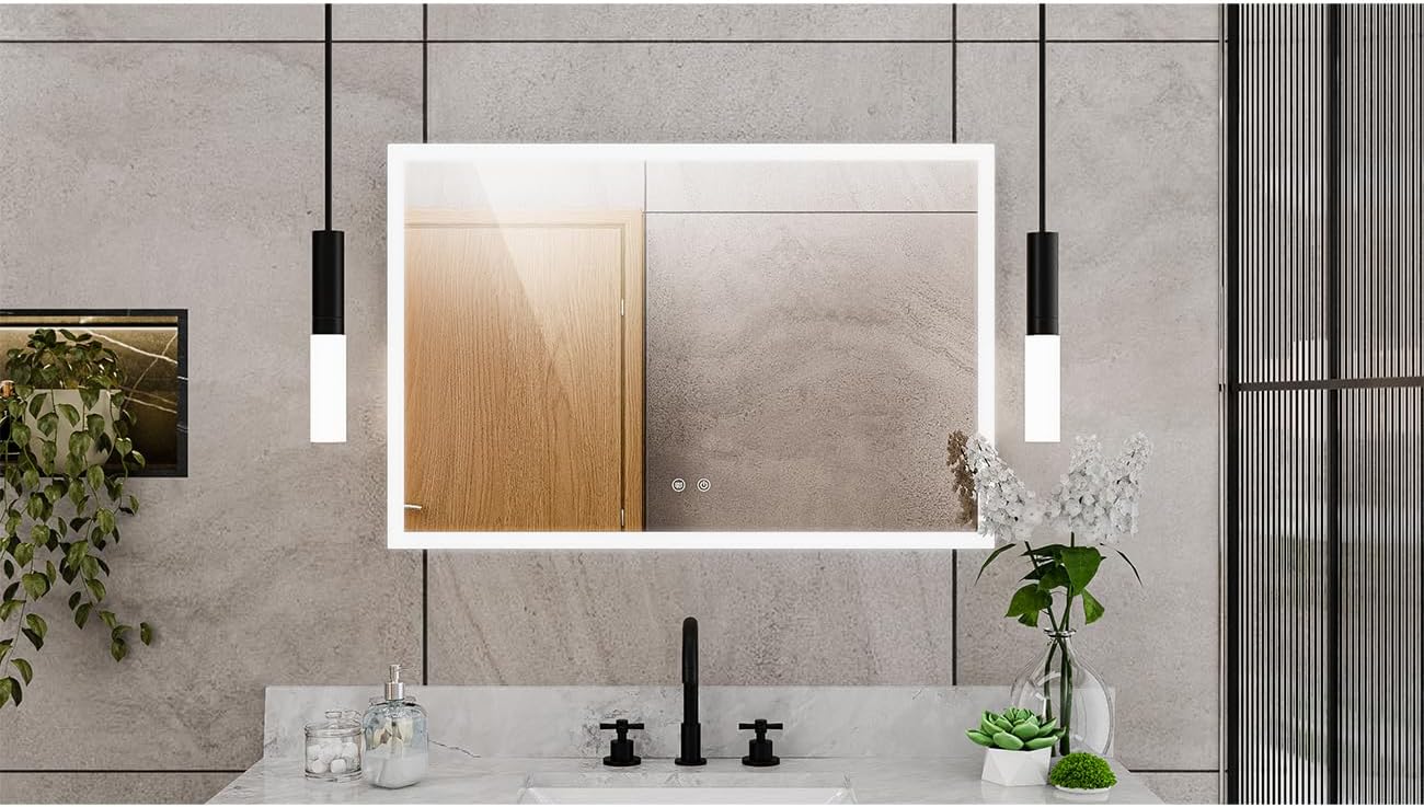 DreamLine Brilliance 24 in. H x 36 in. W Rectangular Light-up Mirror