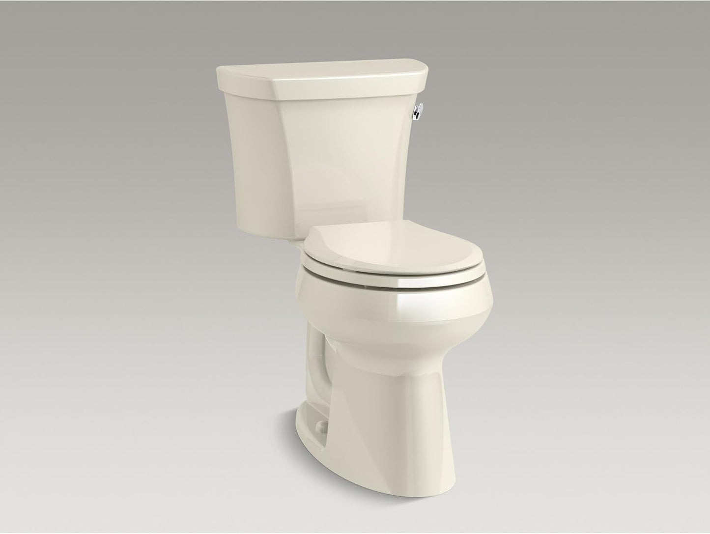KOHLER K-4639-47 Cachet Round, Grip-Tight Bumpers, Quiet-Close, Quick-Attach Hardware, No Slam Toilet Seat, Almond