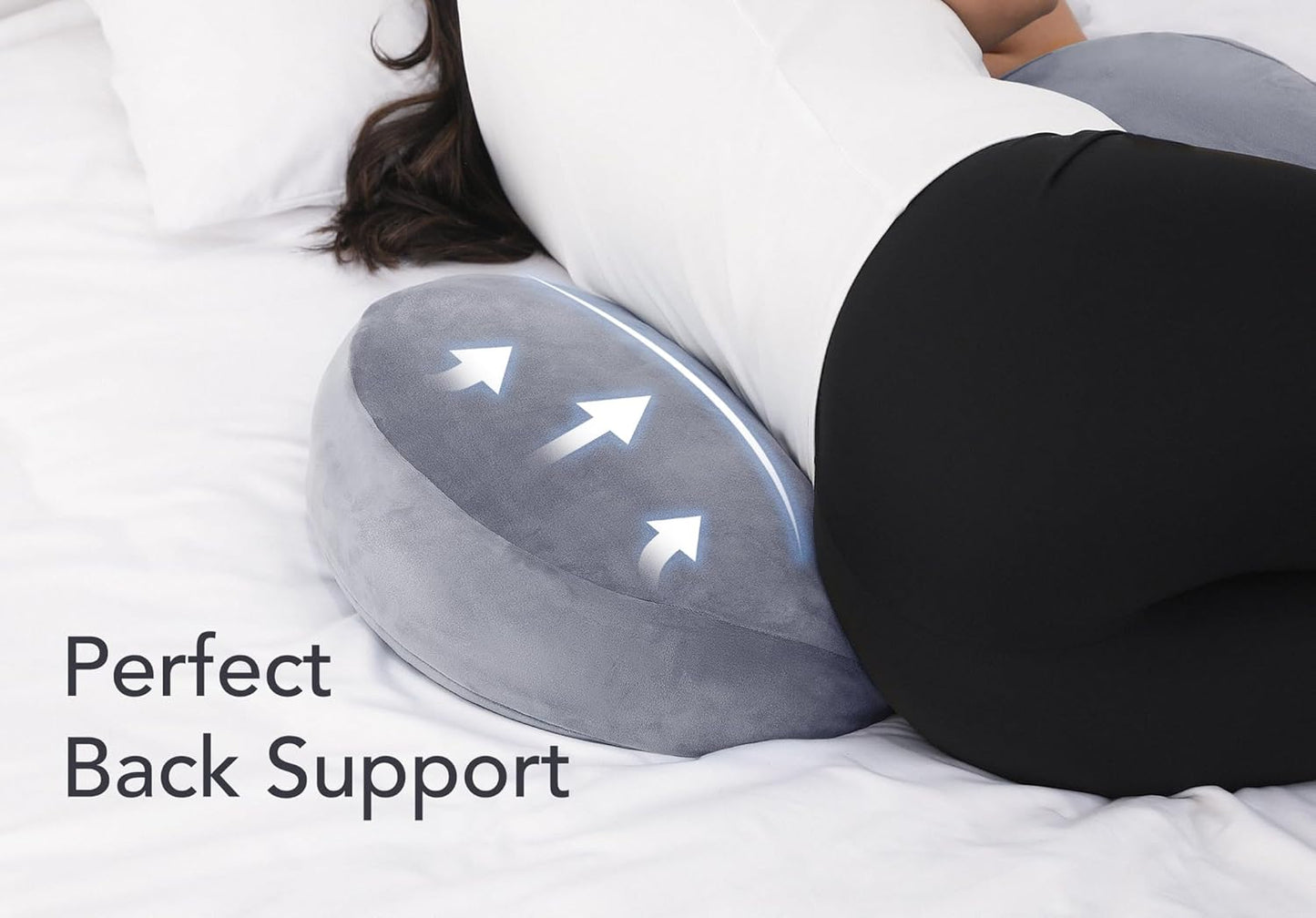 Pregnancy Pillow for Sleeping Memory Foam Maternity Pillow for Side Sleepers, Adjustable Travel Wedge Pillow Support for Back, Belly, and HIPS for Pregnant Women, Vevet Grey
