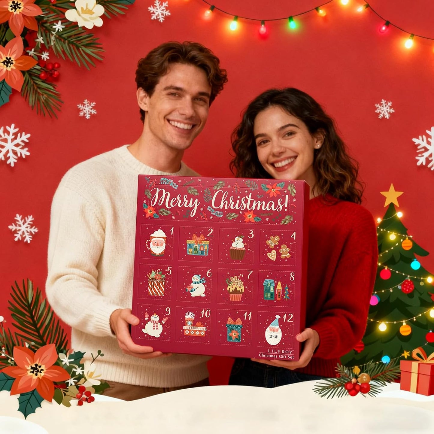 12Pcs Advent Calendar 2025 Christmas Gifts for Kids Women - Christmas Advent Calendar Bath Bomb with Surprise Inside Bath and Body Gift for Sister, Wife, Mom, Son, Daughter｜Spa Gift Set Idea for Kids