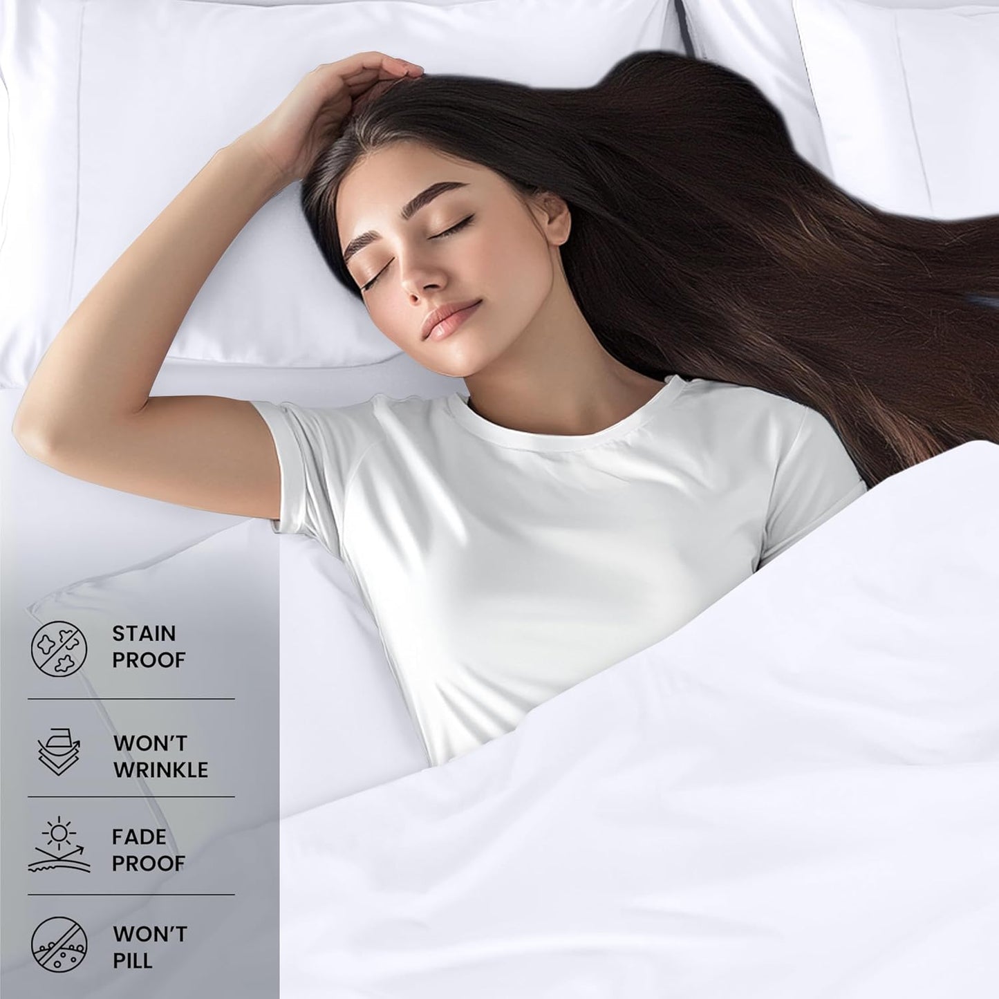 Utopia Bedding Twin XL Sheets - 3 Piece Bedding - Brushed Microfiber - Shrinkage and Fade Resistant - Easy Care (Twin Extra Long White)