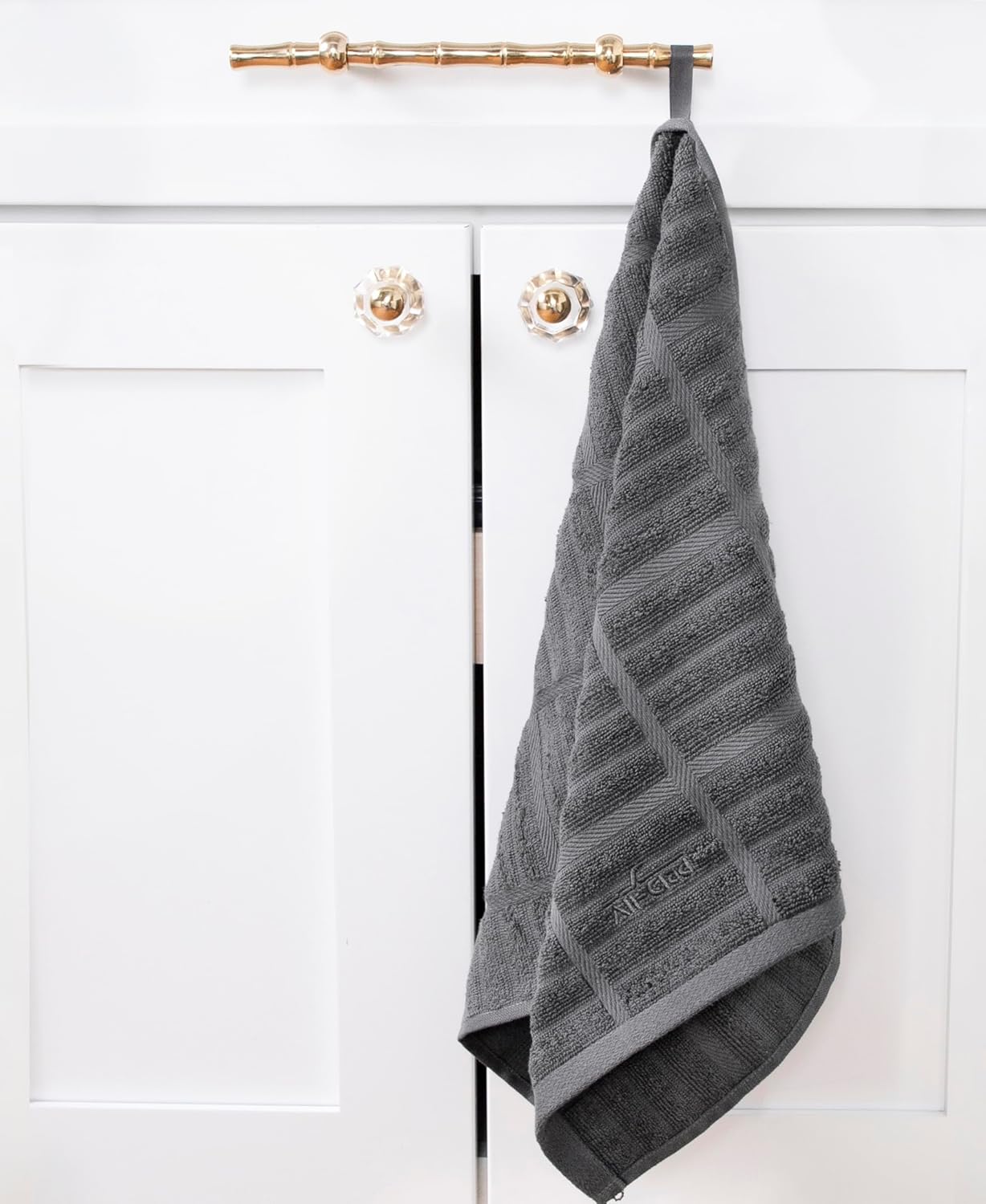 All-Clad Solid Kitchen Towels: Highly Absorbent, Super Soft Long Lasting - 100% Cotton, 17"x30" Tea Towels for Cleaning & Drying Dishes, Pans, Glassware, or Countertops, (2-Pack), Pewter