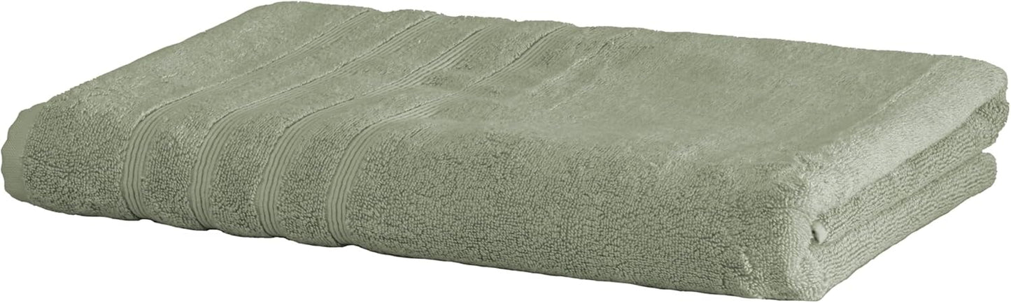 Mosobam Luxury Turkish Towels Bath Sheets 35X70 Seagrass Green Oversize 700 GSM Bamboo Viscose & Aegean Turkish Combed Cotton