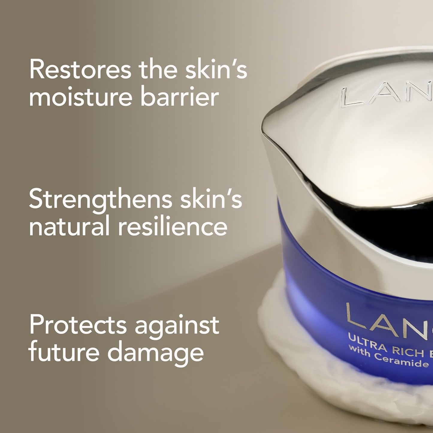 Lancer Ultra Rich Barrier Cream with Ceramide and Jojoba, Intense Moisturizing Skin Barrier Repair Cream for Dry Skin and Wrinkles (1.7 oz)