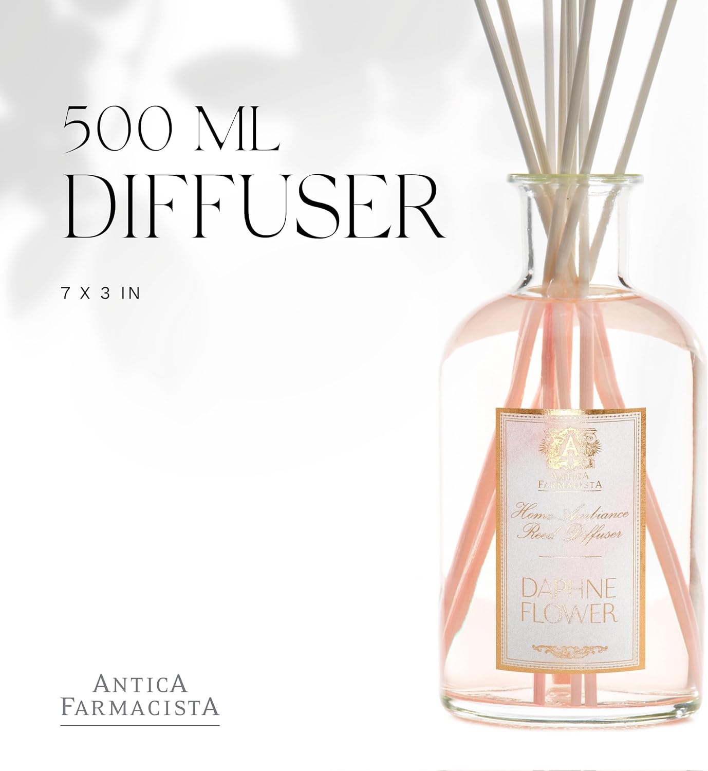 Antica Farmacista Home Ambiance Diffuser - Long-Lasting Reed Scent Diffuser - Luxury Room Freshener Gift - Daphne Flower, 16.9 fl oz