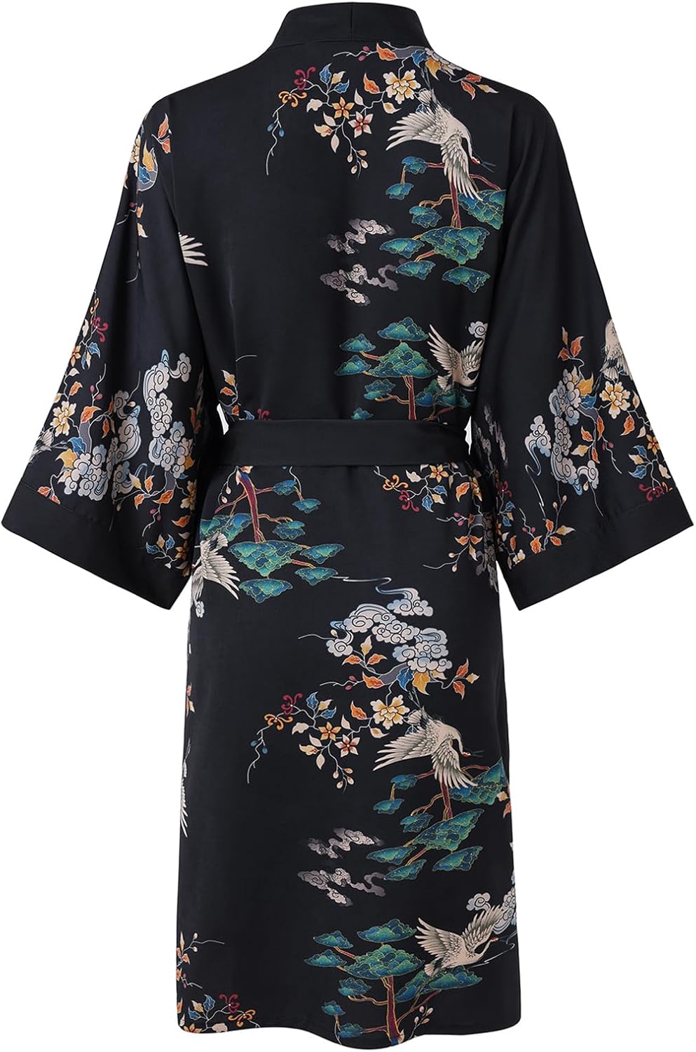 Ledamon Women's Kimono Short Robe for Women - Pocket Floral Bathrobe Nightgown