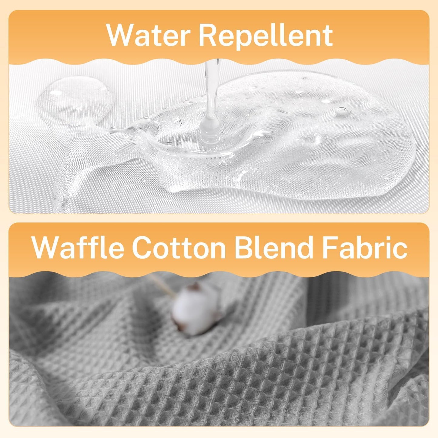 River Dream Lake Wanaka Fabric Shower Curtain Set, Cotton Blend, Waffle Weave, with Snap in Replacement Liner，71 x 86 inches