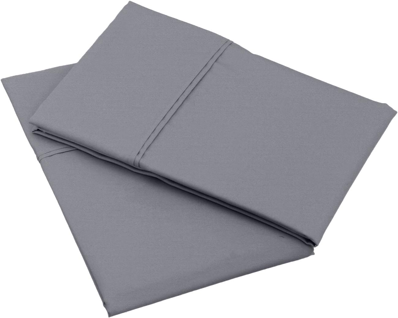 Amazon Basics 400 Thread Count Cotton Pillow Case, Standard, 30" L x 20" W, Dark Gray - Set of 2