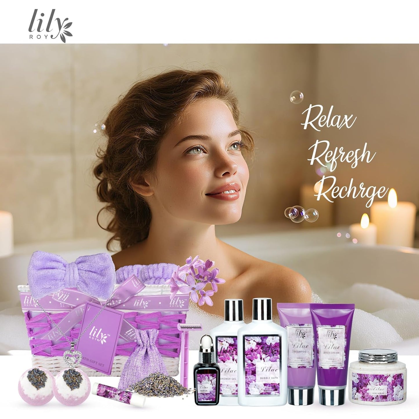 Christmas Gifts for Women 17-Piece Bath and Body Gift Set for Mom - Luxury Spa Gift Basket for Women, Pampering Bath Set | Mothers Day Gifts, Birthday Gifts, Perfect Holiday Gift for Her All Occasions