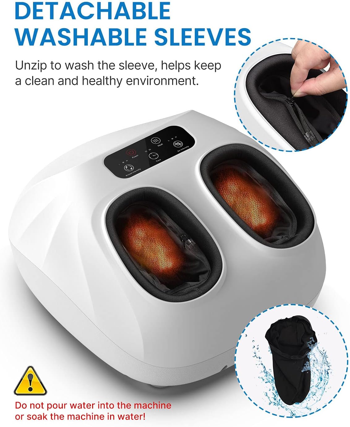RENPHO Foot Massager Machine with Heat [2026 Upgraded], Shiatsu Foot Massager for Plantar Fasciitis, Christmas Gifts for Women, Cordless Control, Up to Size 14, WH