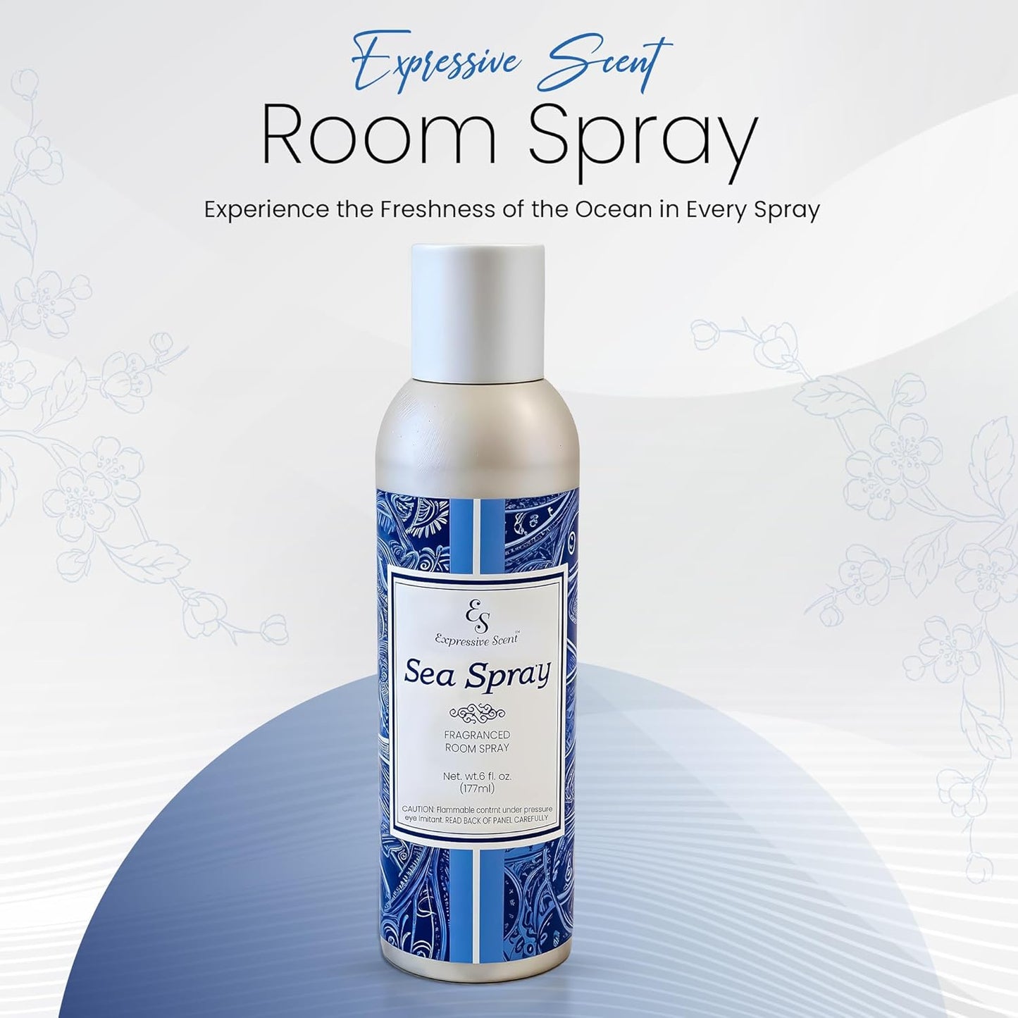 Expressive scent Air Freshener Spray - long lasting luxurious sea spray – Ideal for Bathroom, Kitchen, Office & Car – long lasting home fragrance 6 FL Oz